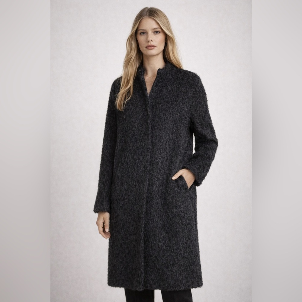 Eileen Fisher Black Textured Coat